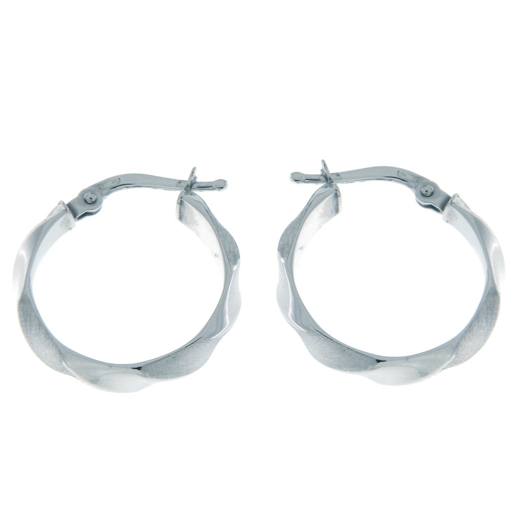 Orecchini a Cerchio Sfaccettato