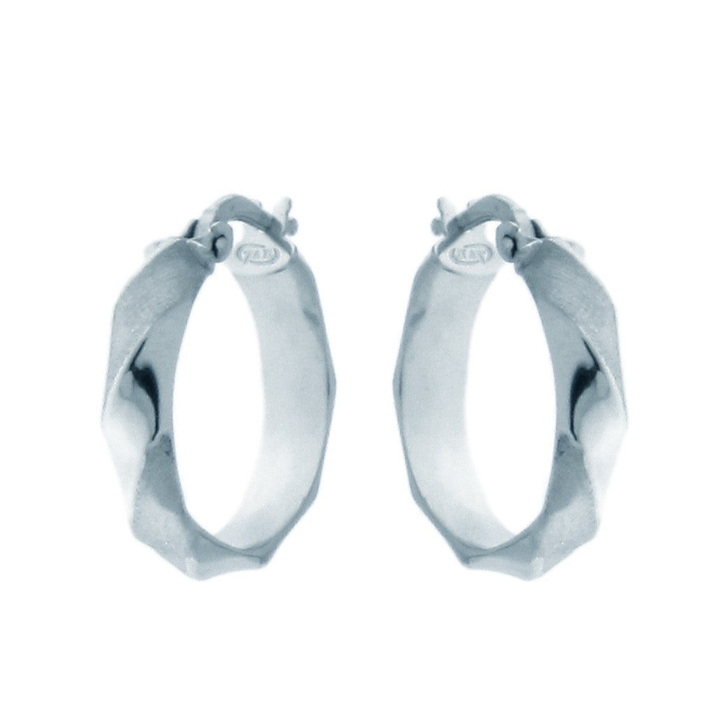 Orecchini a Cerchio Sfaccettato