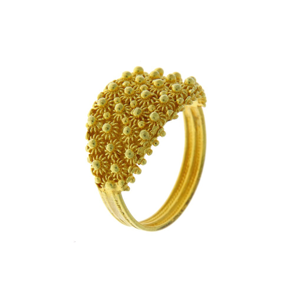 Anello Fede Sarda Nuorese a 4 File