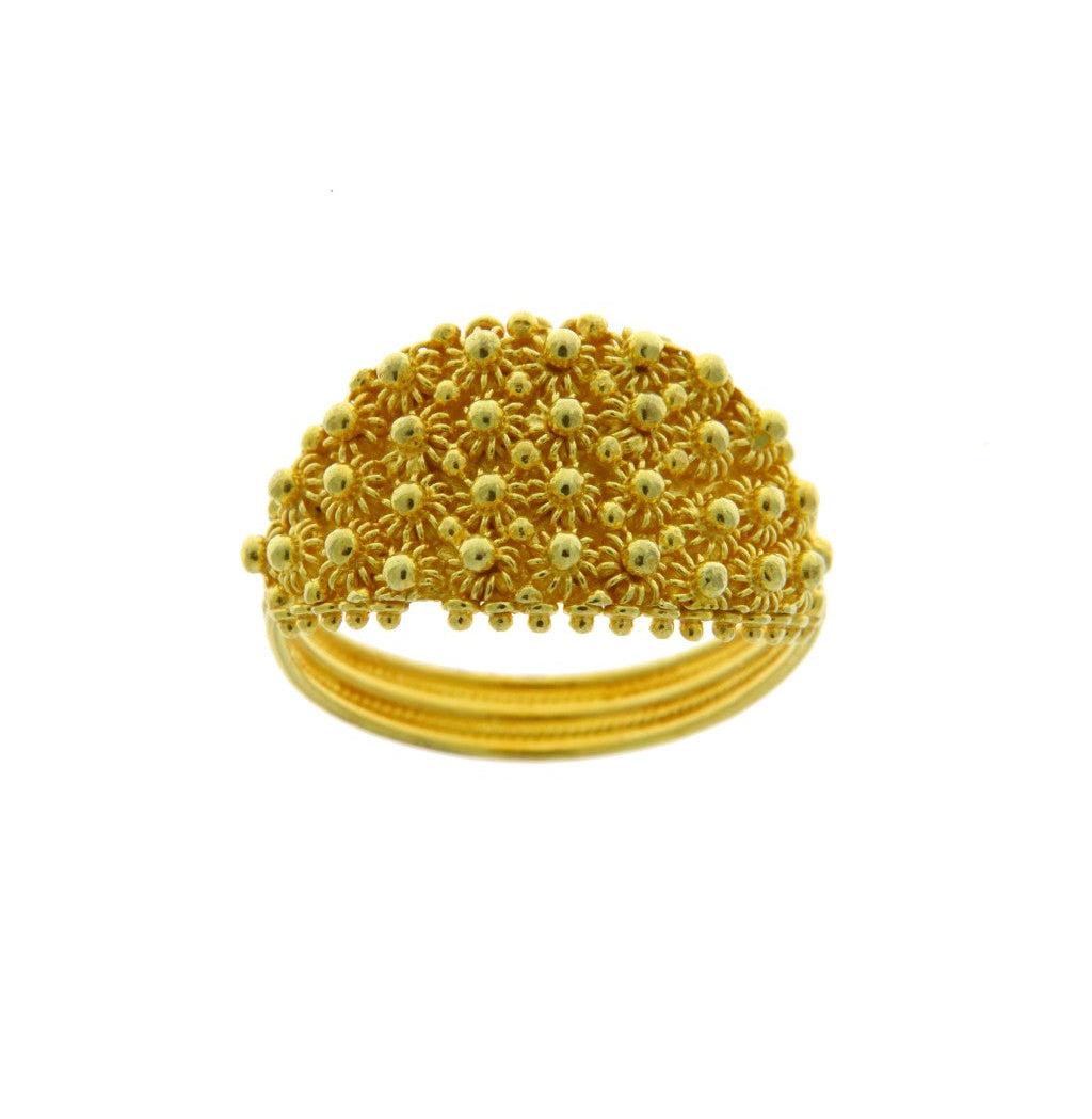 Anello Fede Sarda Nuorese a 4 File