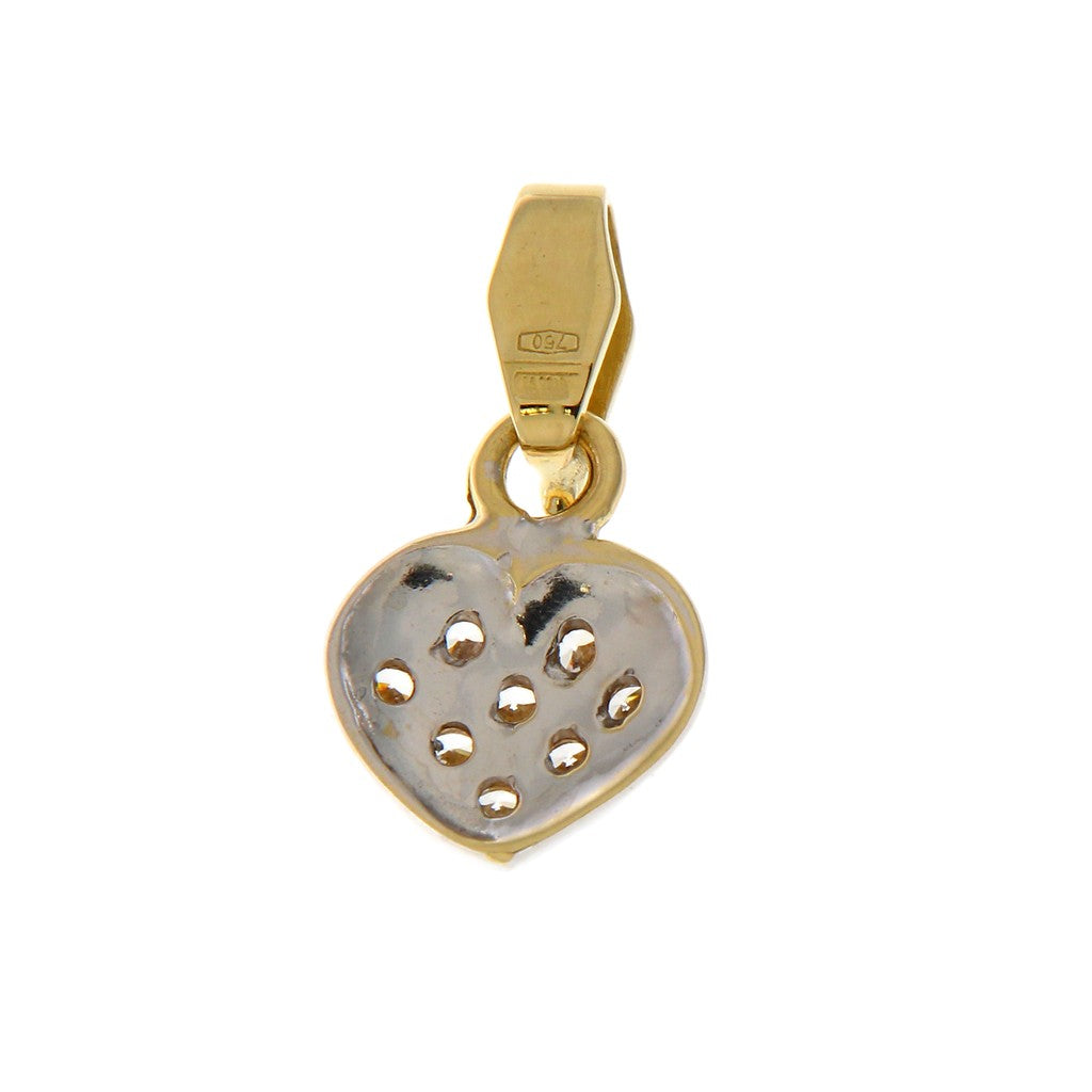 Ciondolo Cuore con Pietre Bianche