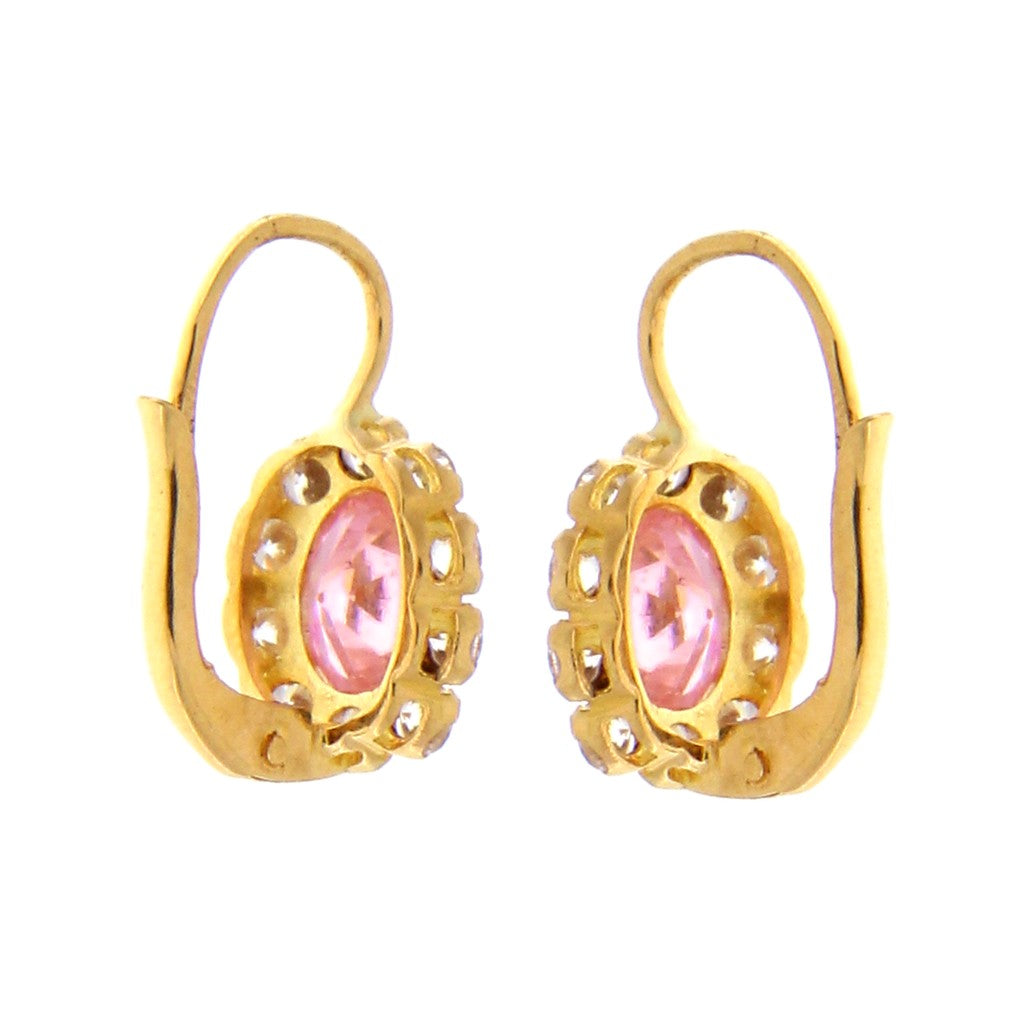 Orecchini a Fiori Rosa e Bianchi