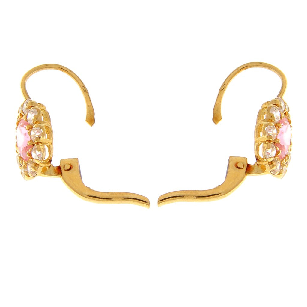 Orecchini a Fiori Rosa e Bianchi