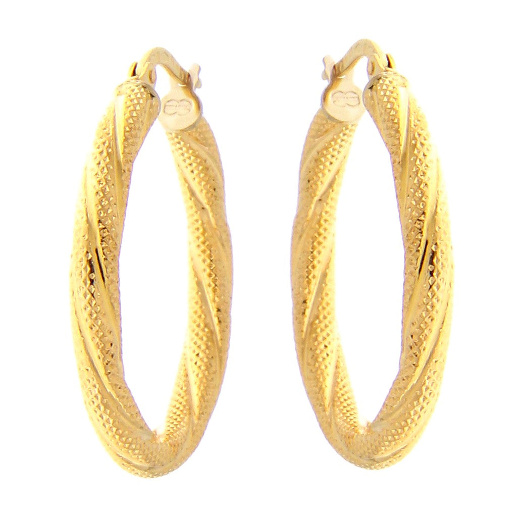 Orecchini a Cerchio Zigrinato