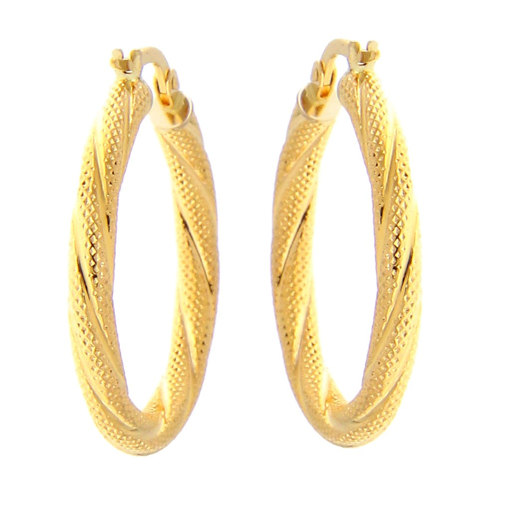 Orecchini a Cerchio Zigrinato