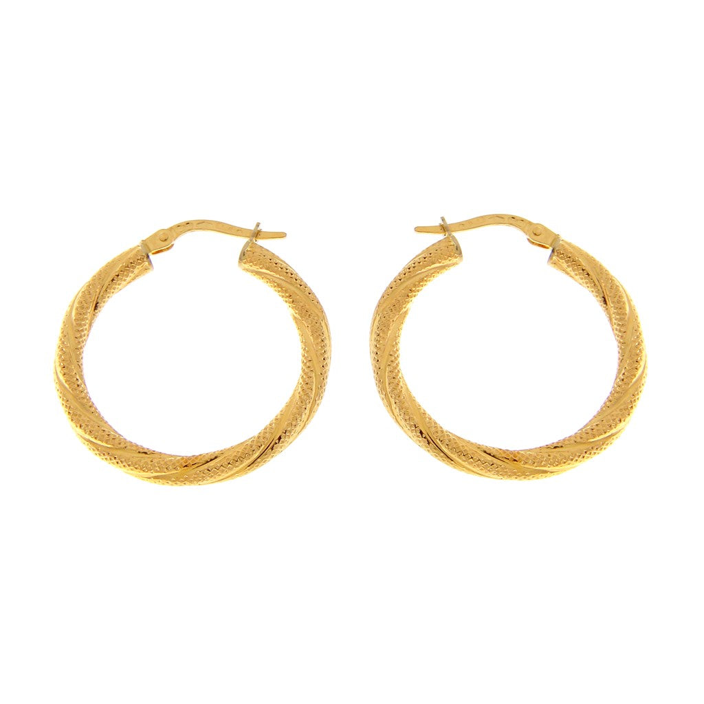 Orecchini a Cerchio Zigrinato