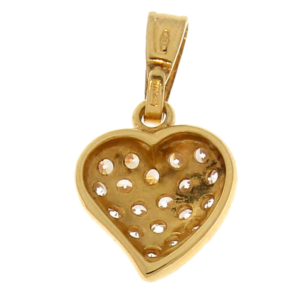 Ciondolo Cuore con Pavè di Zirconi