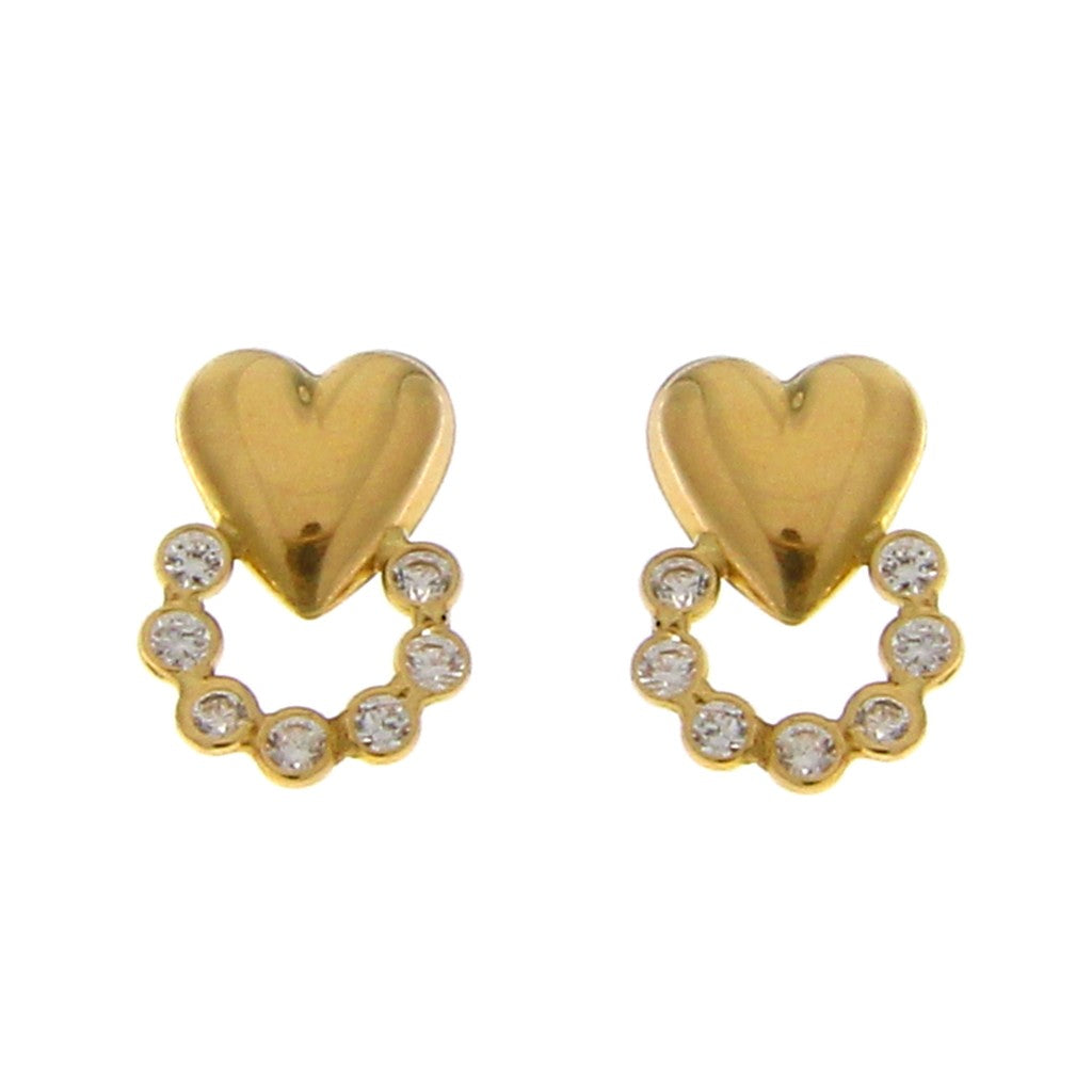 Orecchini Cuore con Zirconi