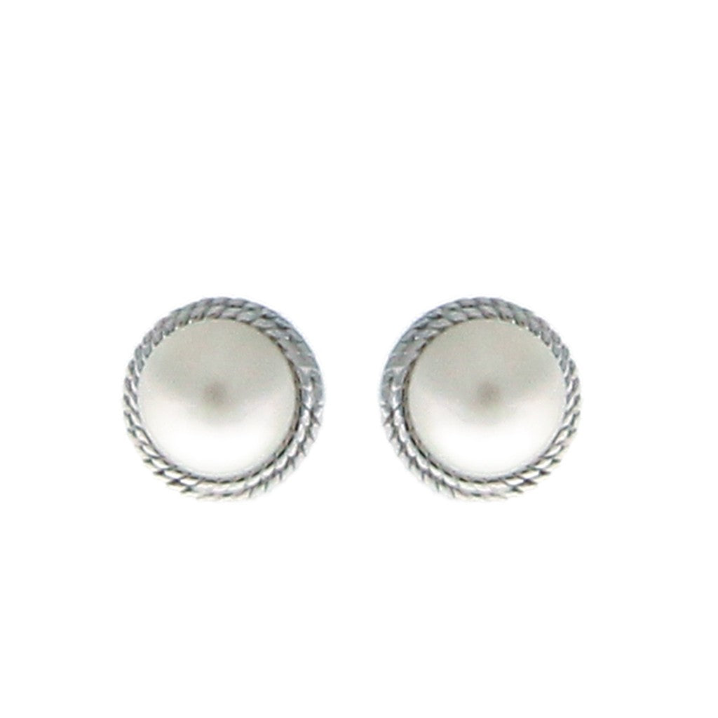 Orecchini Perla con Cornice Torchon