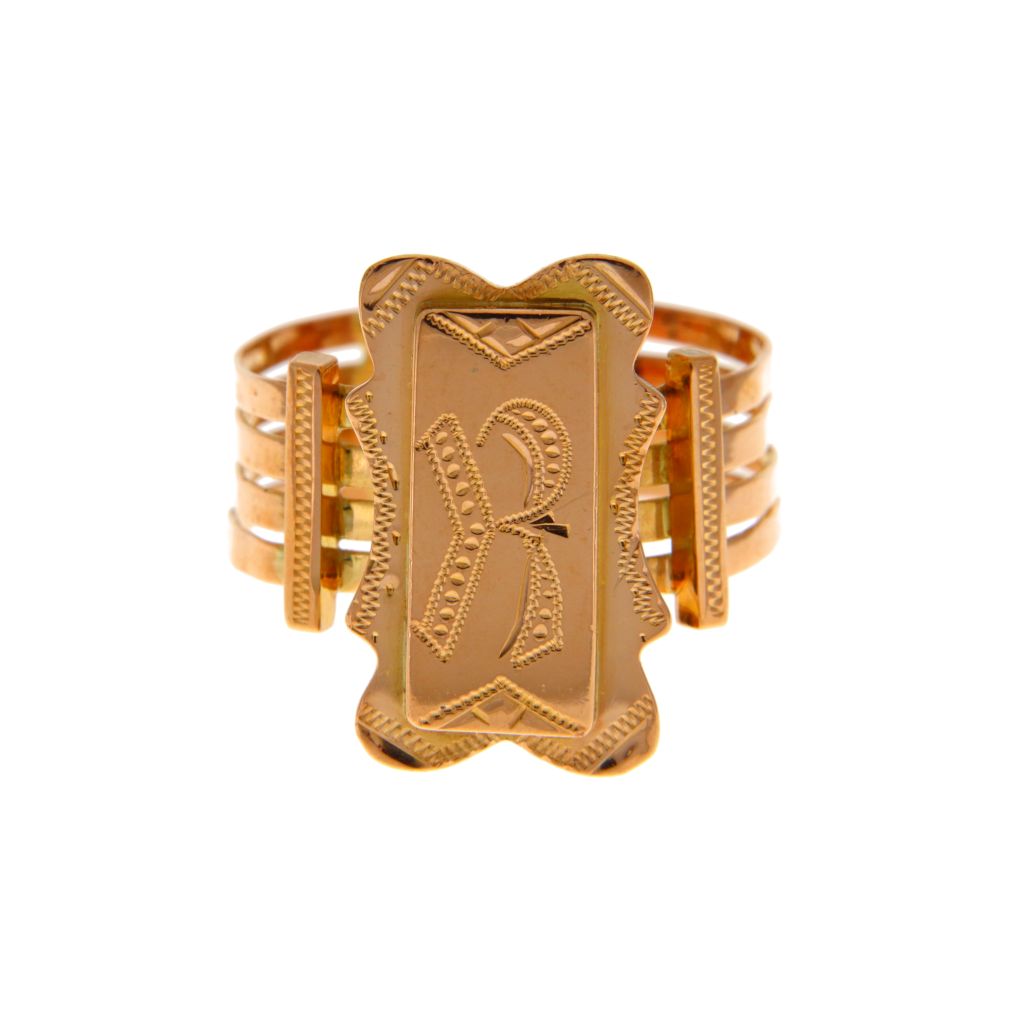 Anello vintage anni '50 INIZIALE R