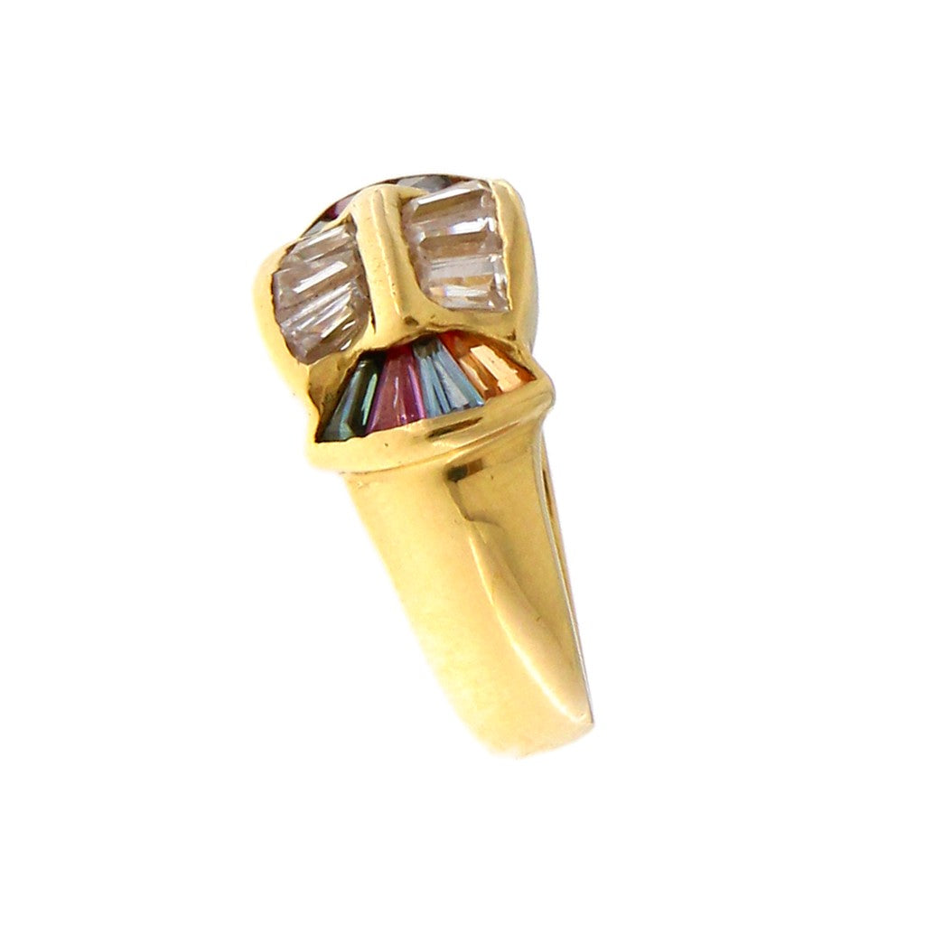 Anello Fascia Pietre Colorate