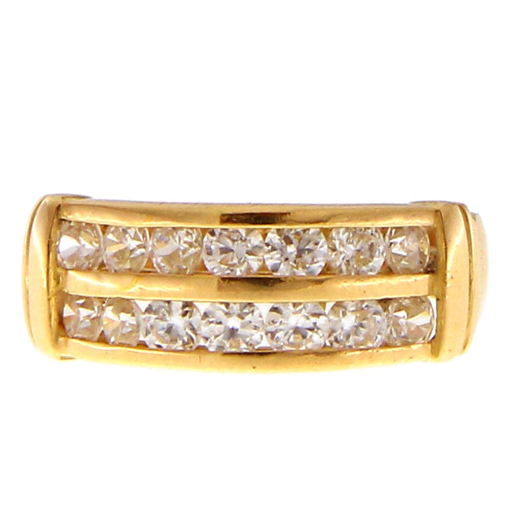 Anello Fascia Riviera Zirconi Doppia Fila