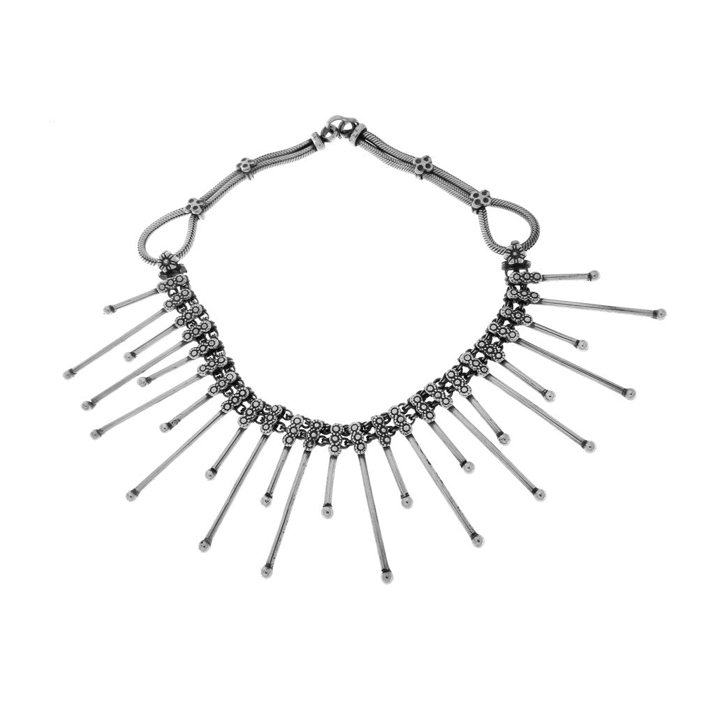 Collana in Argento: Girocollo a Fiammiferi Alternati