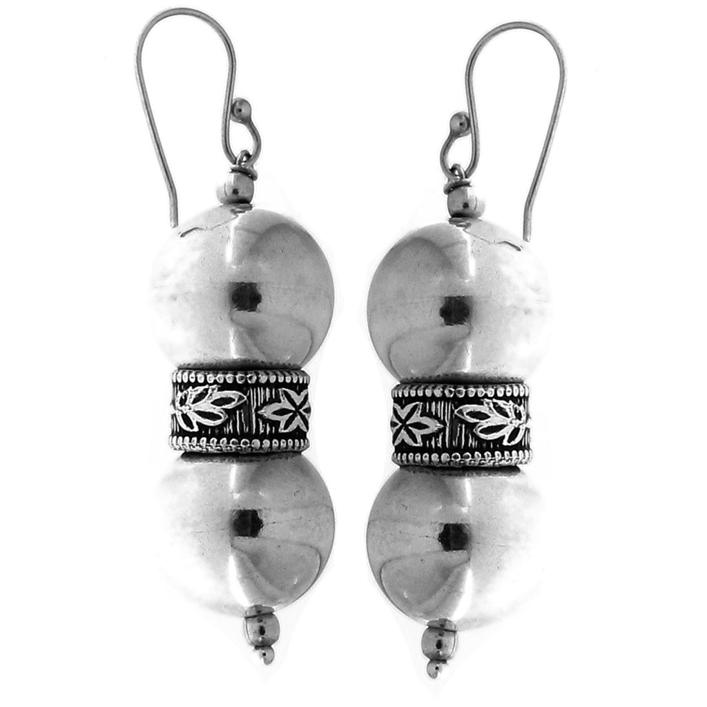 Orecchini in Argento: Pendenti Doppia Sfera