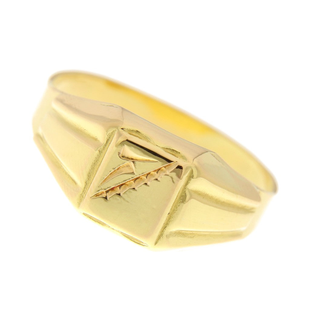 Anello Sigillo con Diagonale