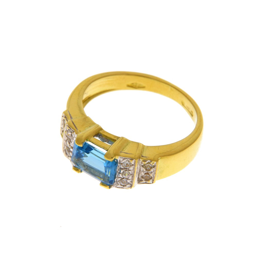 Anello Riviera Pietra Azzurra e Bianche