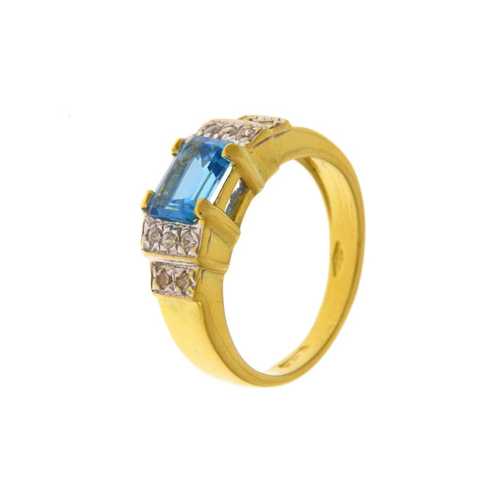 Anello Riviera Pietra Azzurra e Bianche