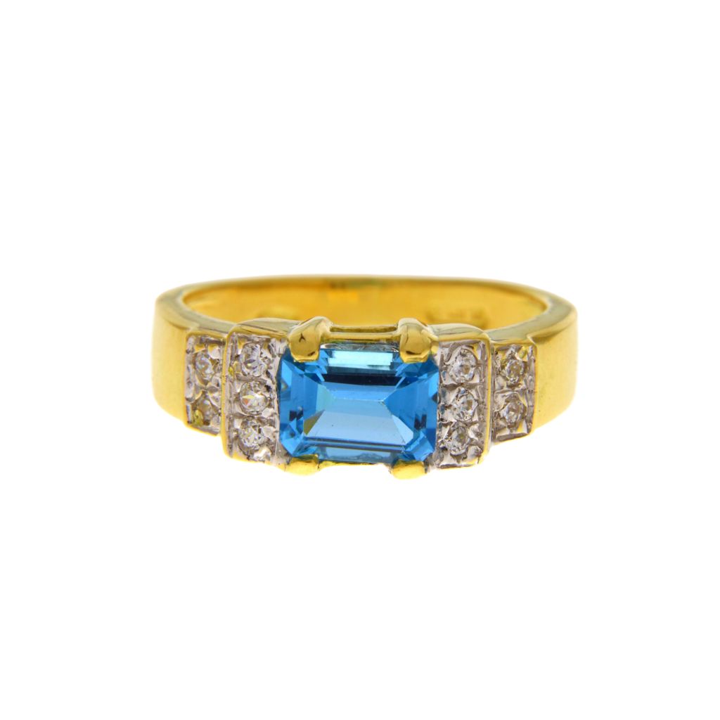 Anello Riviera Pietra Azzurra e Bianche