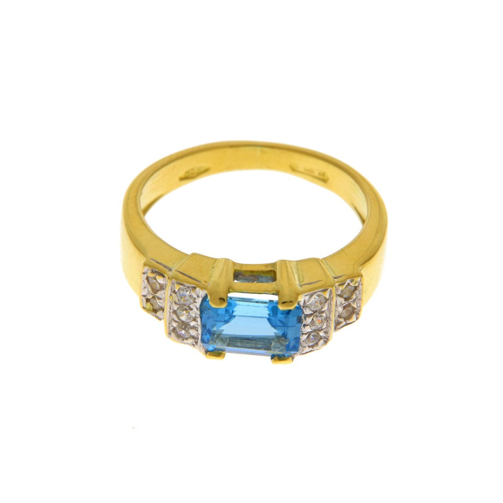 Anello Riviera Pietra Azzurra e Bianche