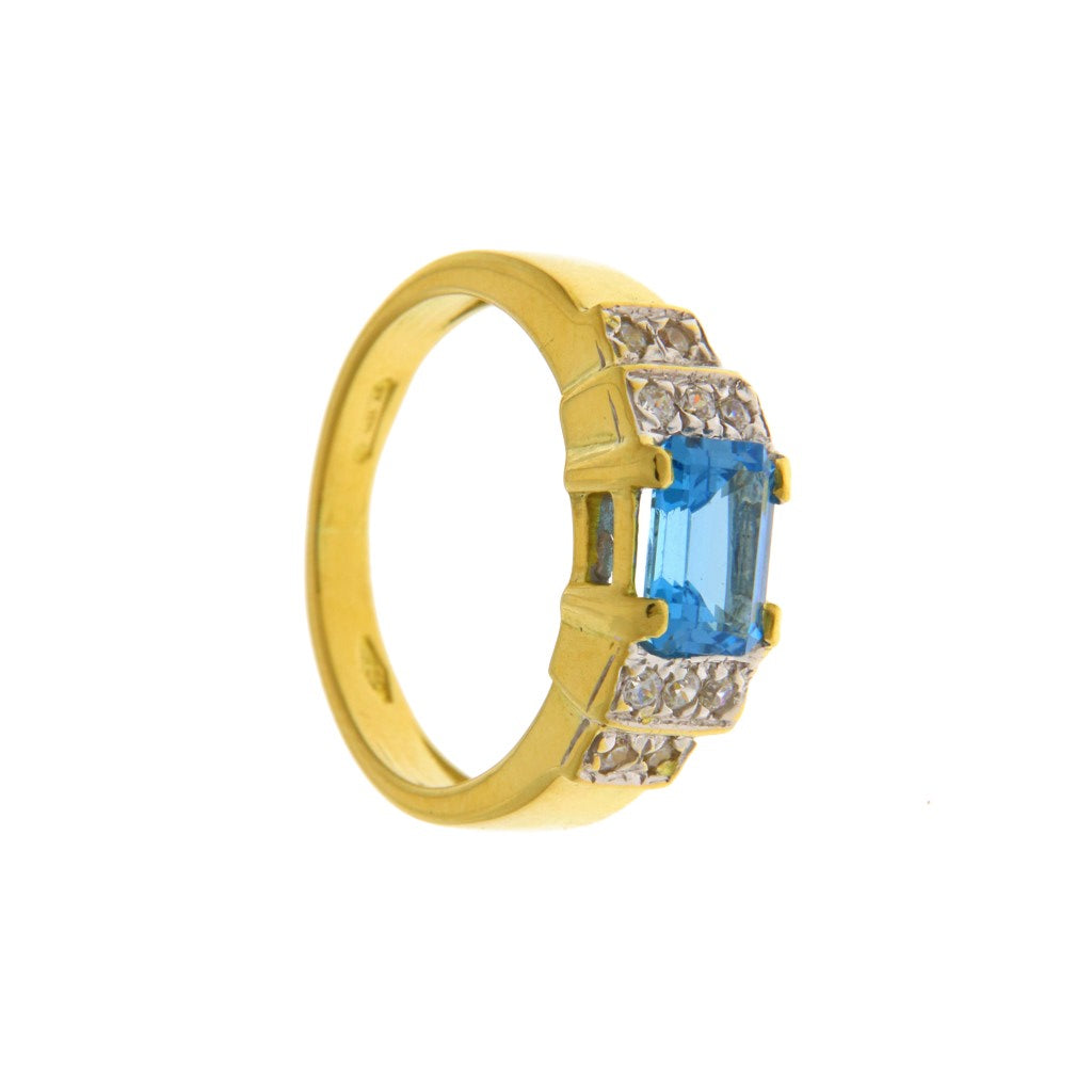 Anello Riviera Pietra Azzurra e Bianche
