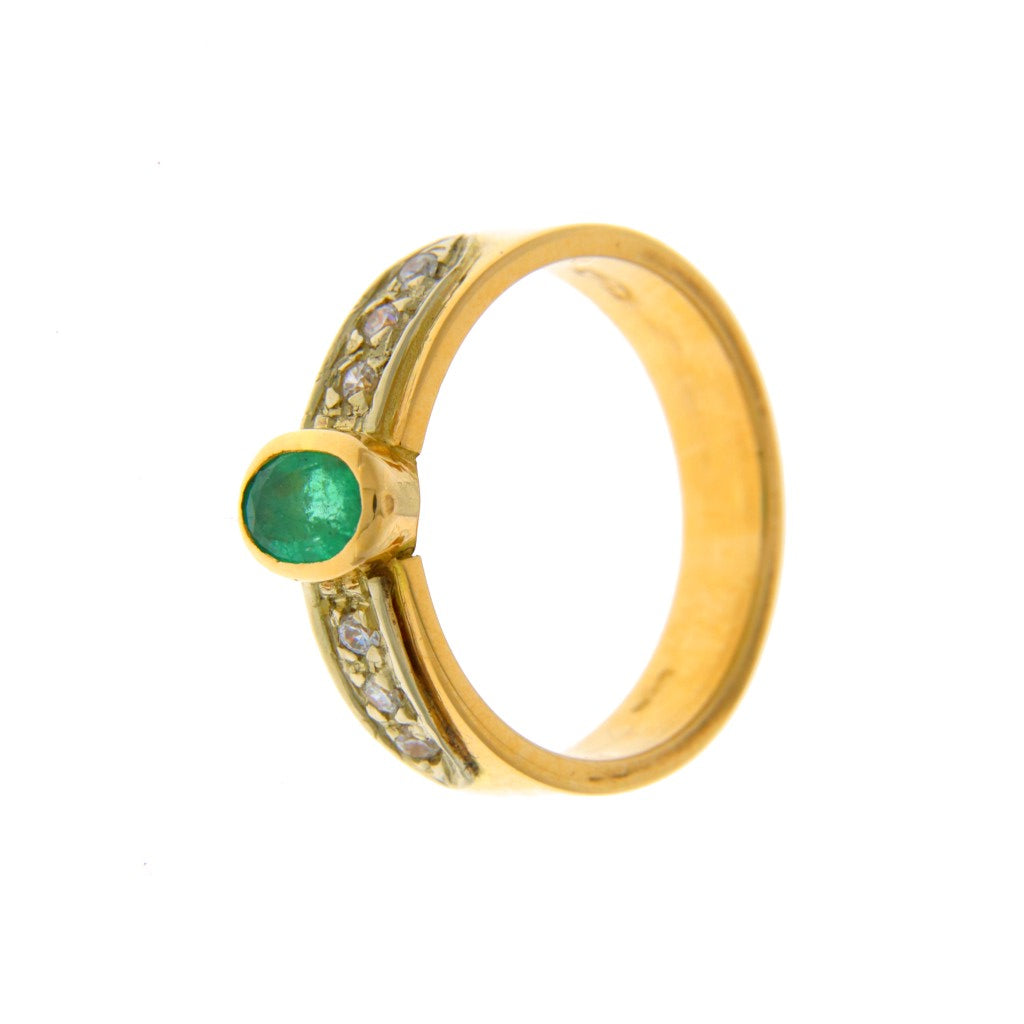 Anello Riviera Pietra Verde e Bianche