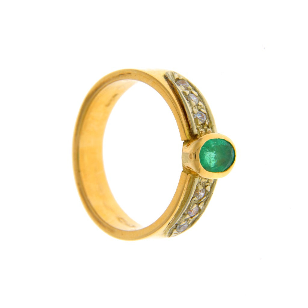 Anello Riviera Pietra Verde e Bianche
