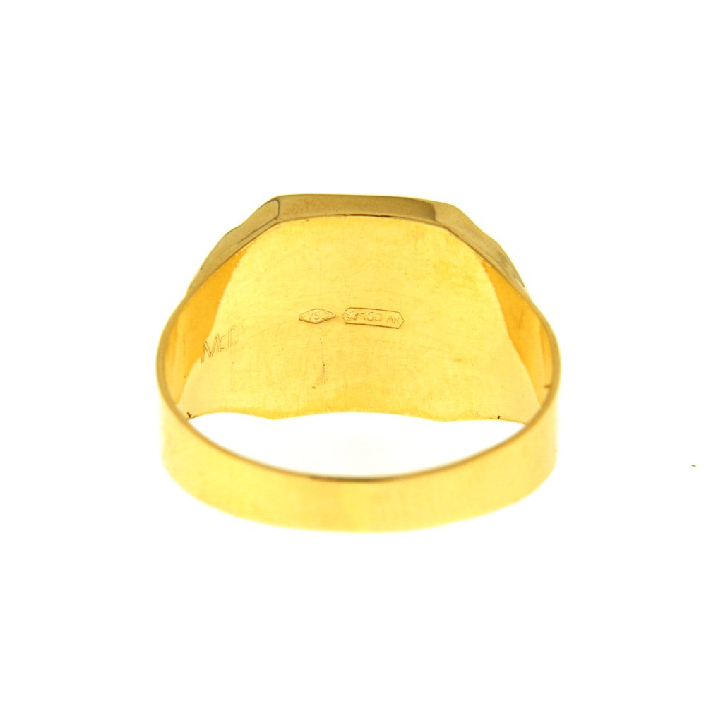 Anello Sigillo con Pietra Rossa