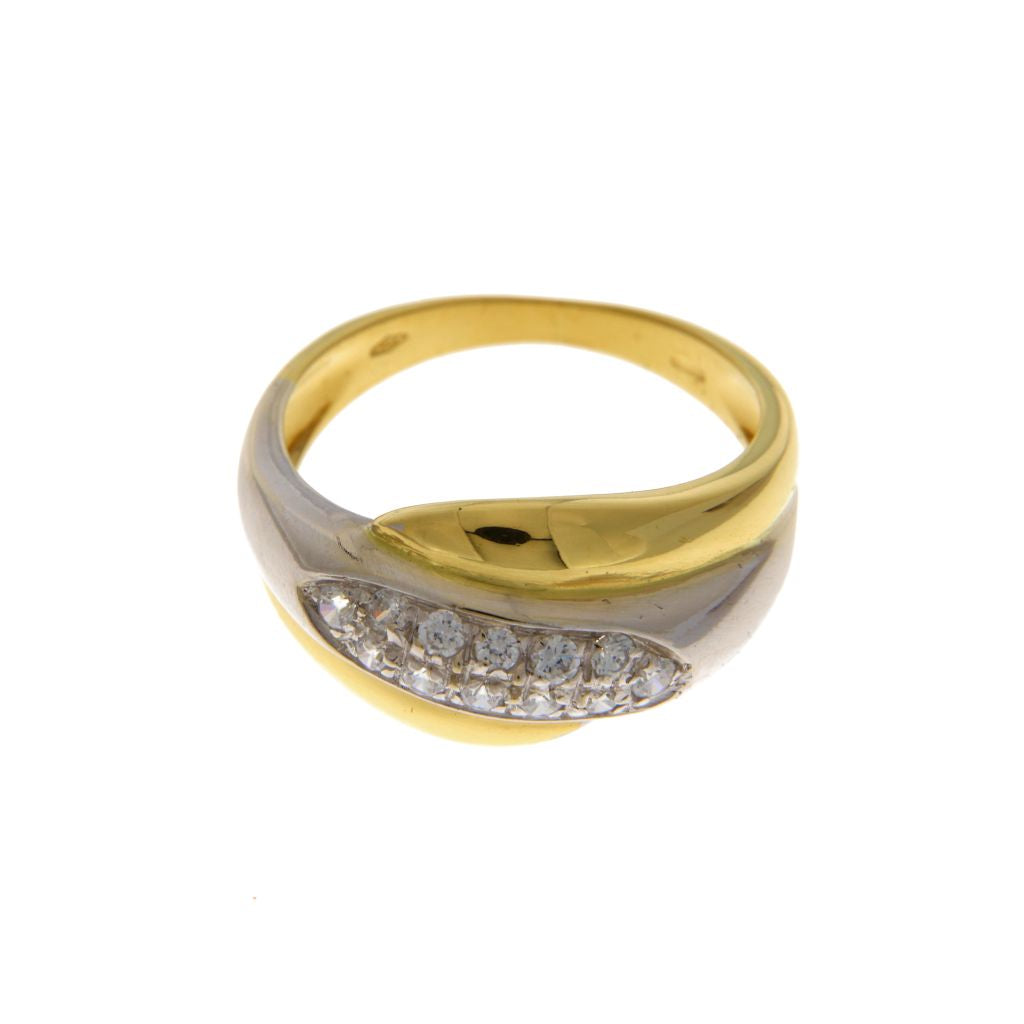 Anello Fascia con Zirconi