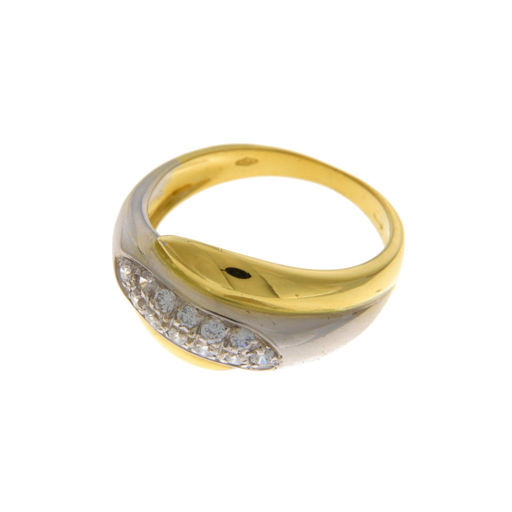 Anello Fascia con Zirconi