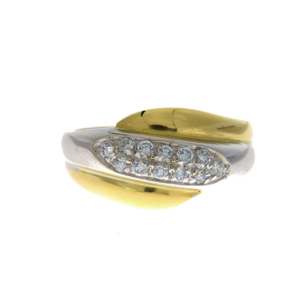 Anello Fascia con Zirconi