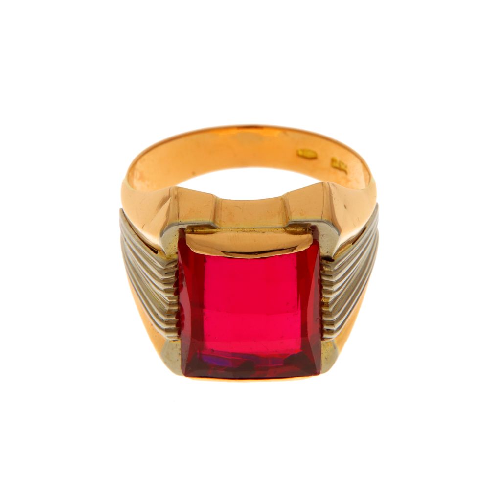 Anello Sigillo Pietra Rossa