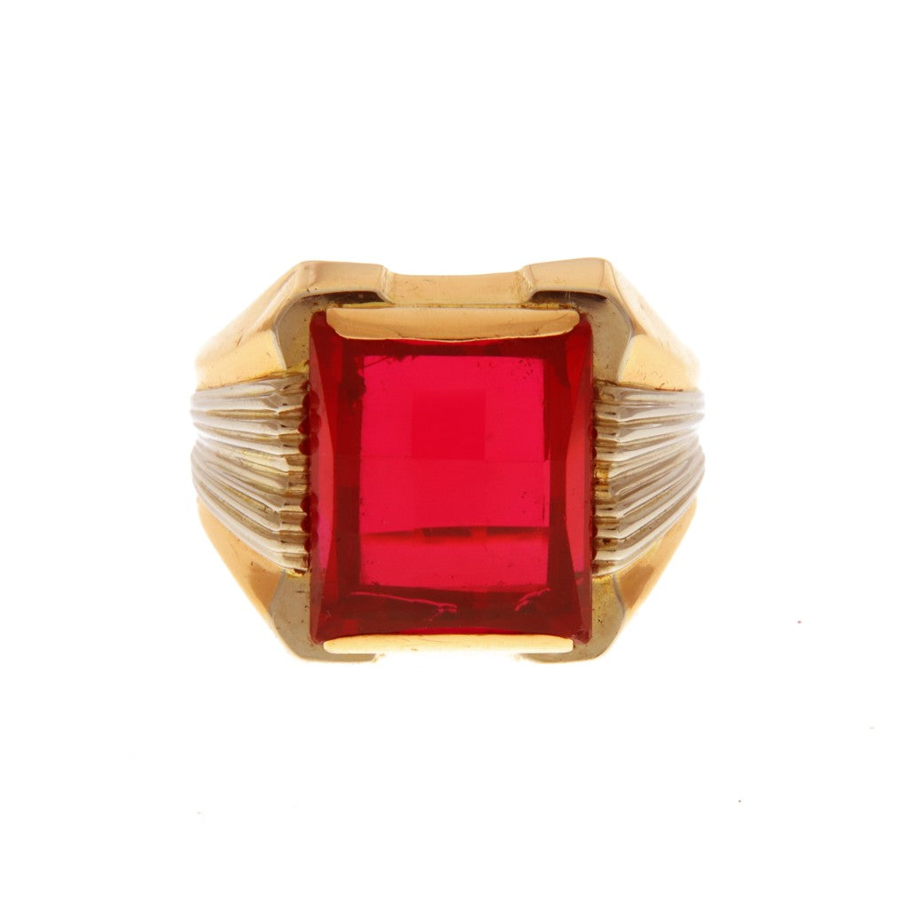 Anello Sigillo Pietra Rossa