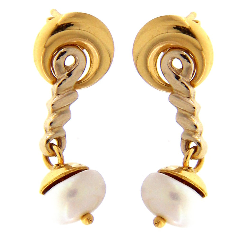 Orecchini Pendenti con Perla