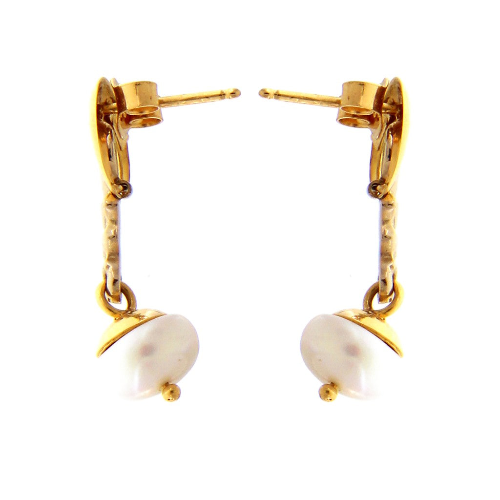 Orecchini Pendenti con Perla