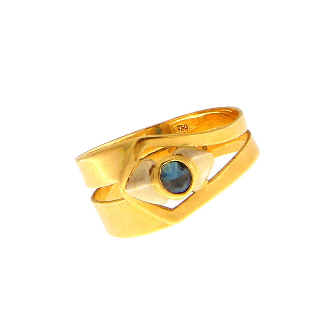 Anello Fascia Pietra Blu