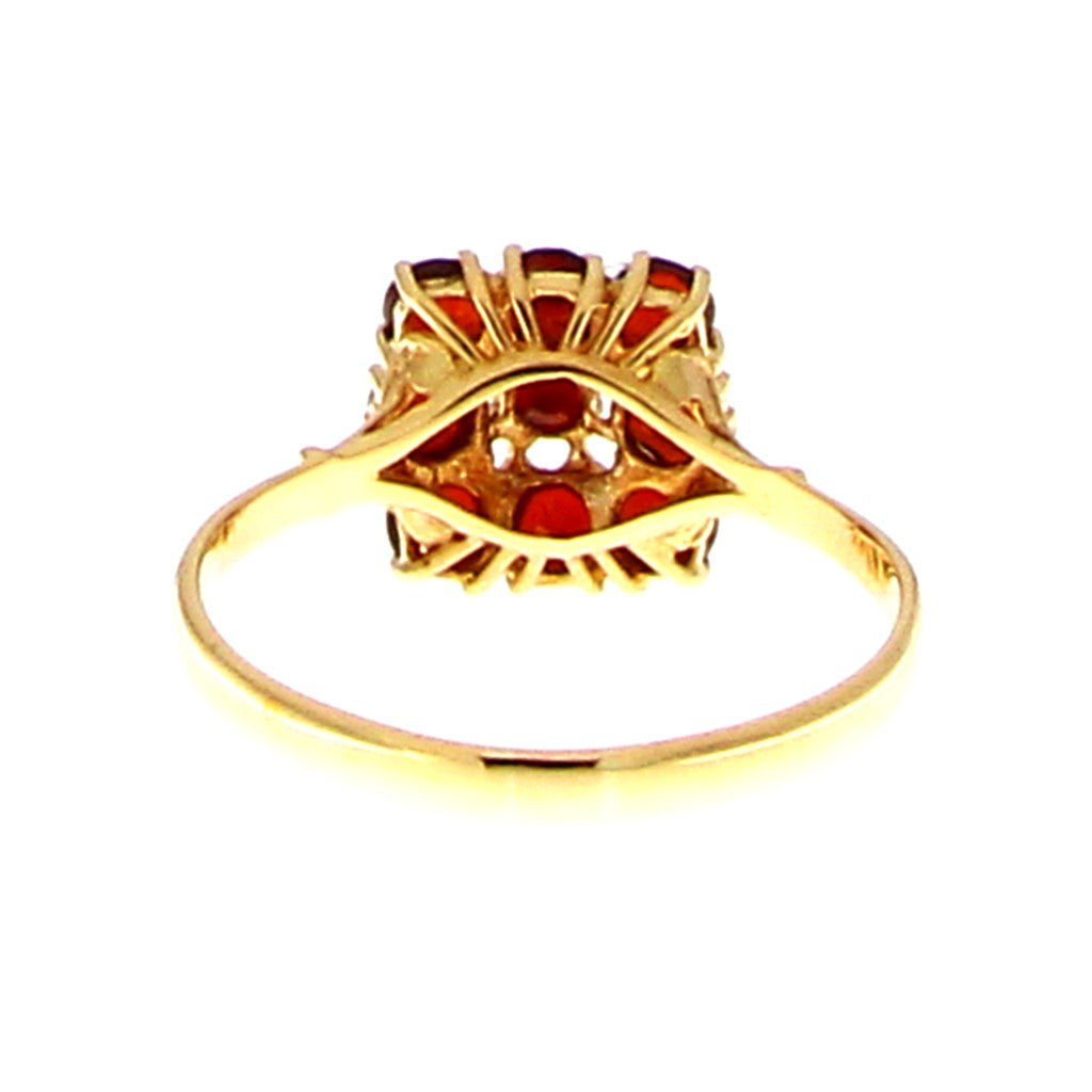 Anello Quadro con Granati