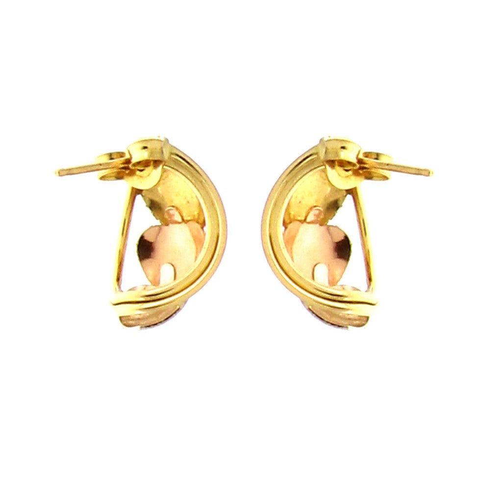 Orecchini Cuori tre ori