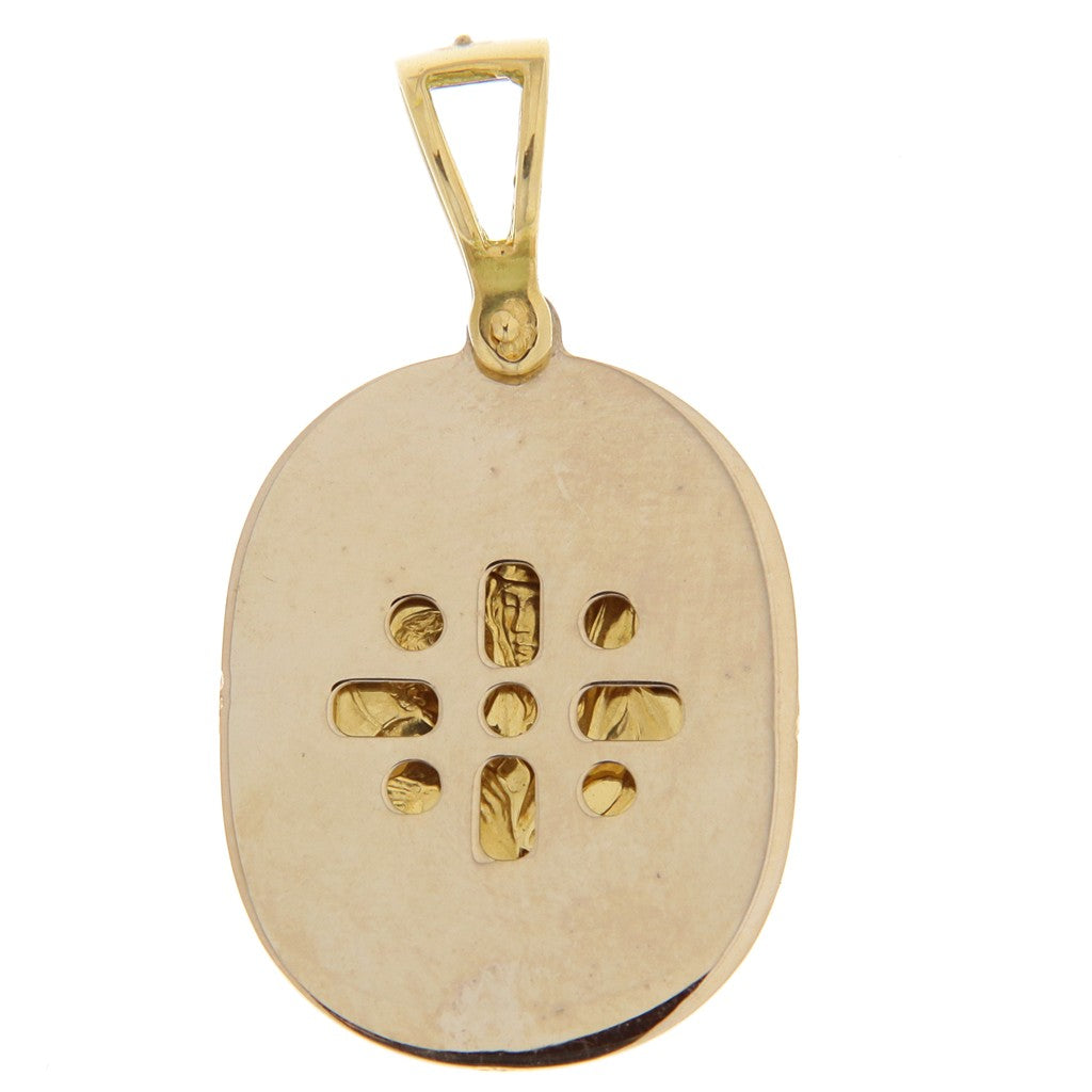 Ciondolo Ovale Madonna e Gesù