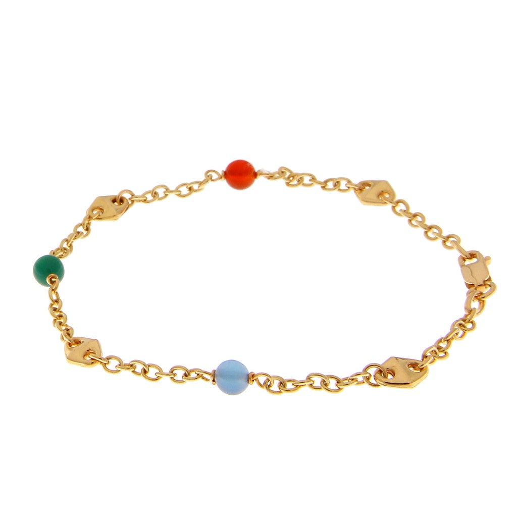 Bracciale Rolò con  Perline Colorate