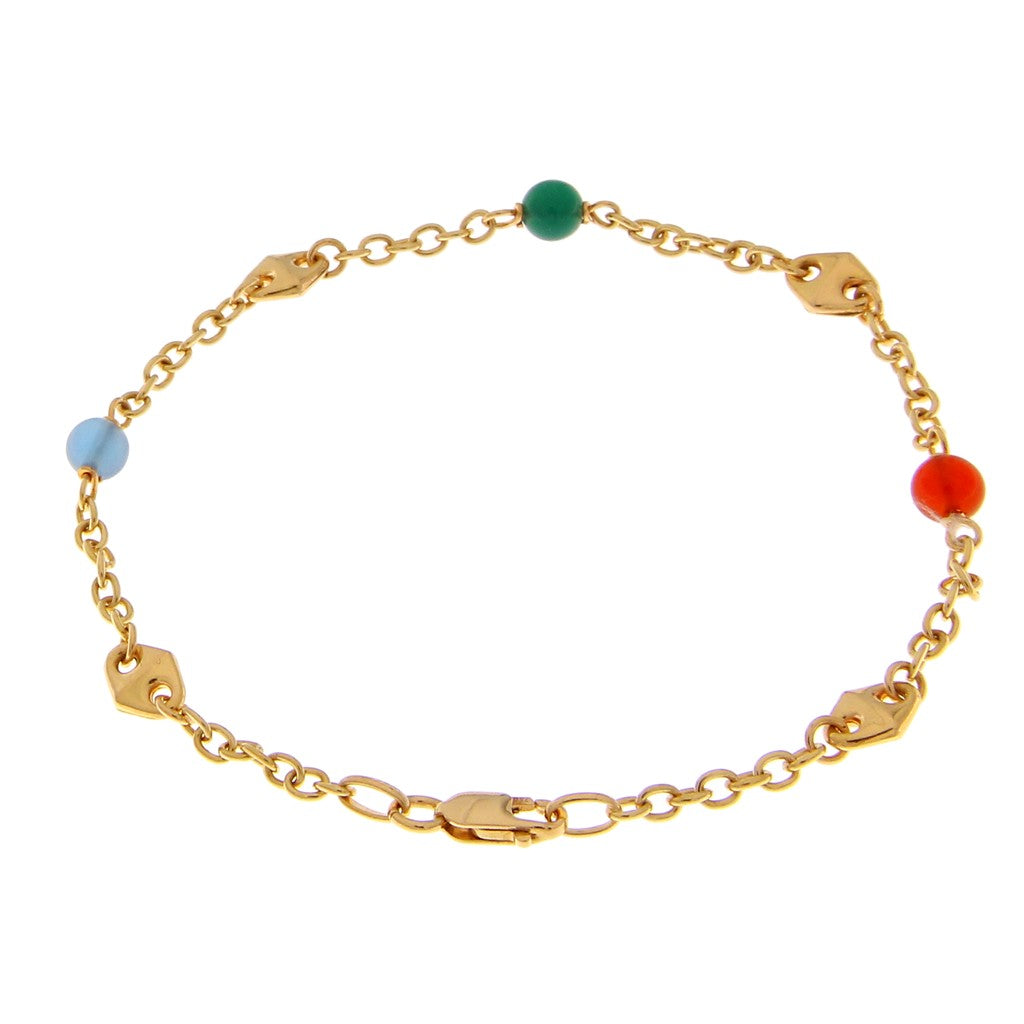 Bracciale Rolò con  Perline Colorate