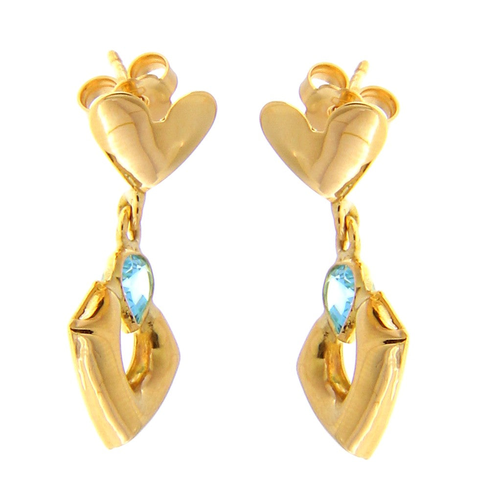 Orecchini Pendenti Cuori e Rombi