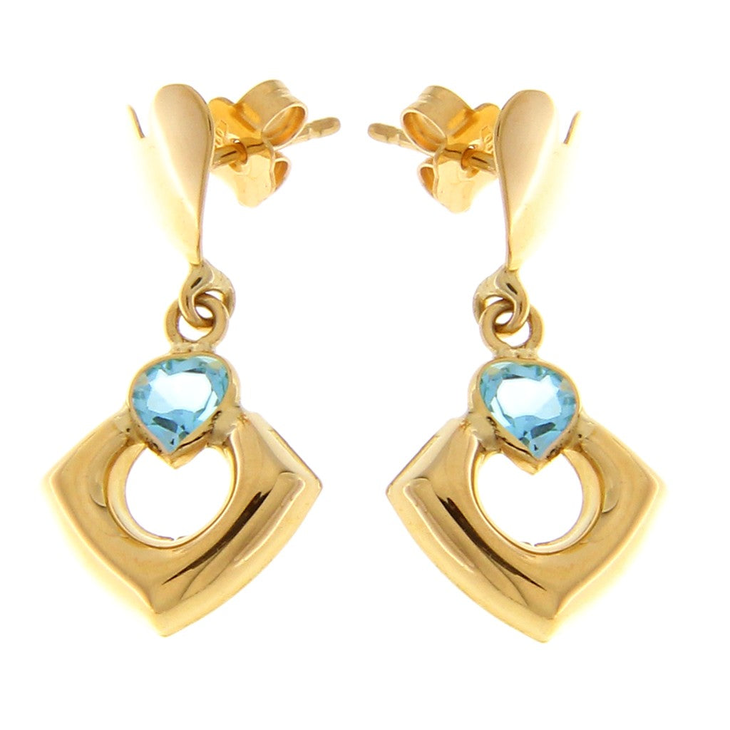 Orecchini Pendenti Cuori e Rombi