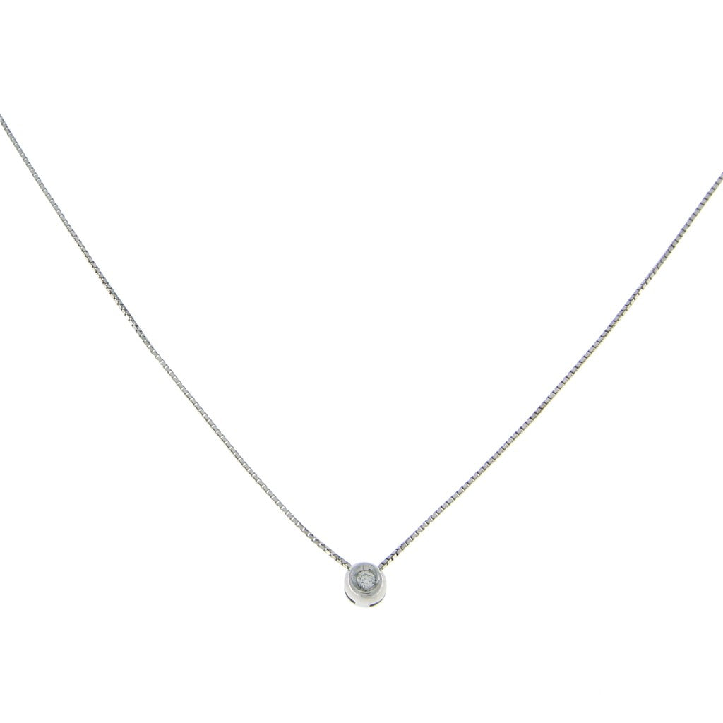 Collana Venetina con Solitario Diamante da 0.06 CT