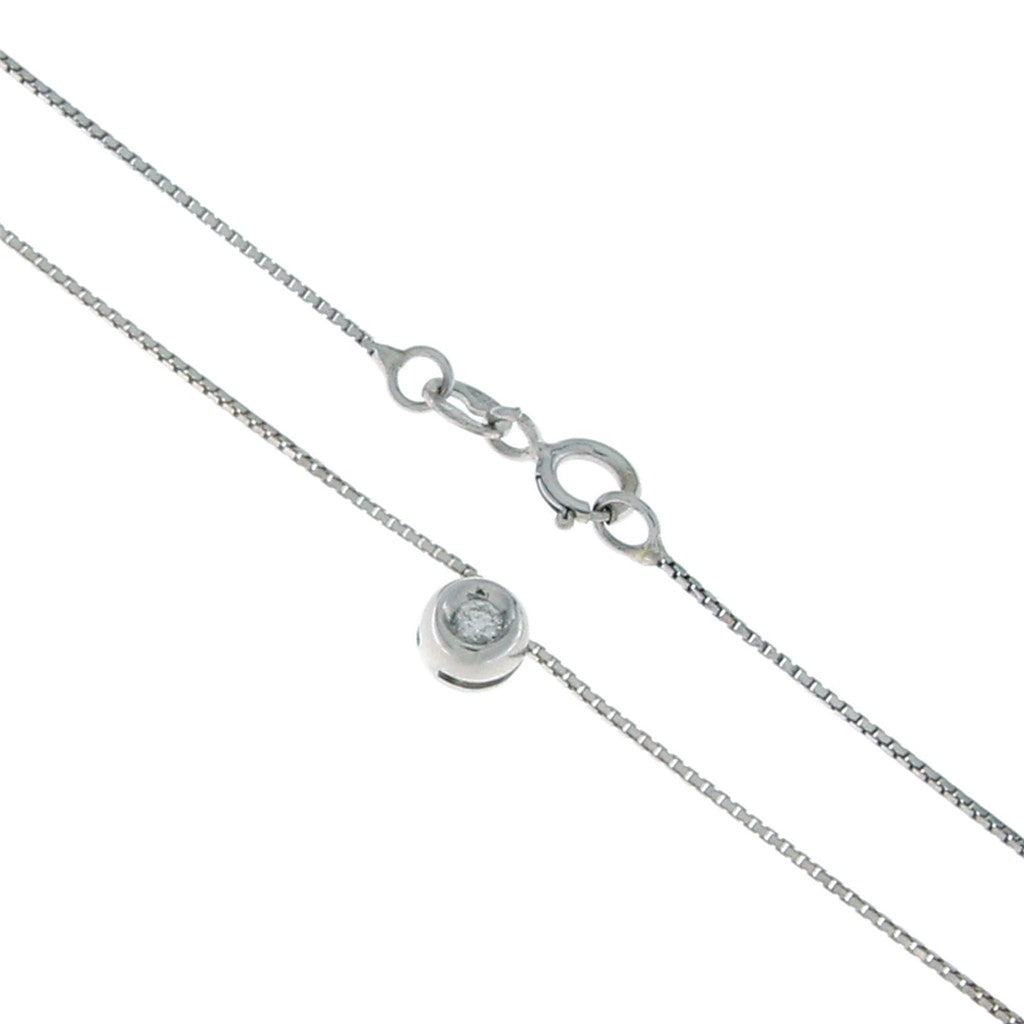 Collana Venetina con Solitario Diamante da 0.06 CT