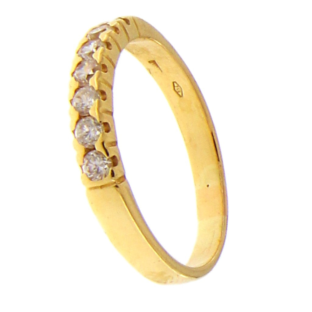 Anello Riviera con Pietre Bianche