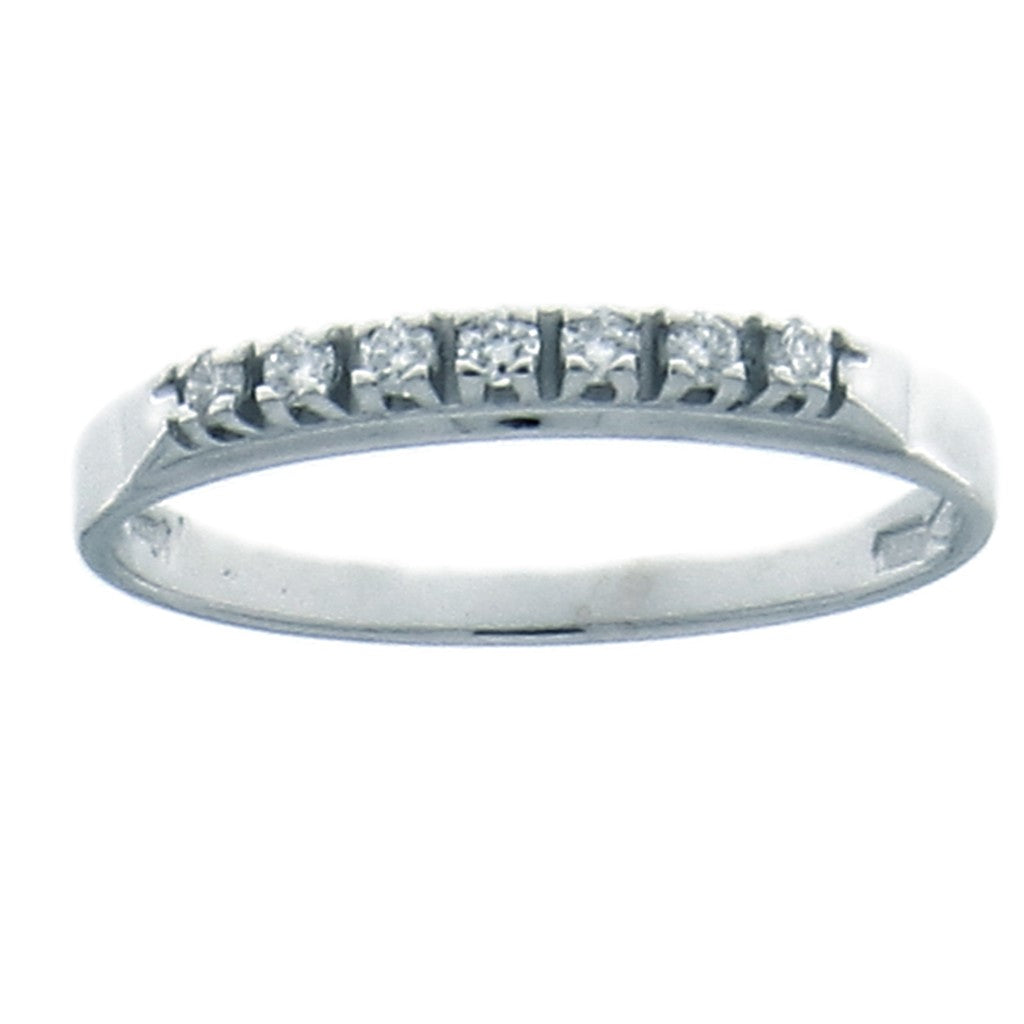 Anello Riviera con 7 Diamanti da 0.02 CT