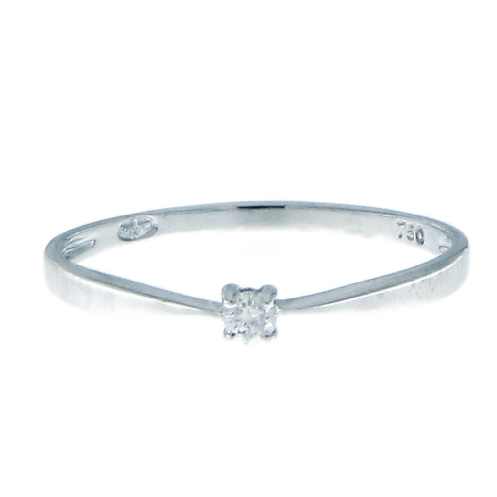 Anello Solitario con Diamante da 0.05 CT