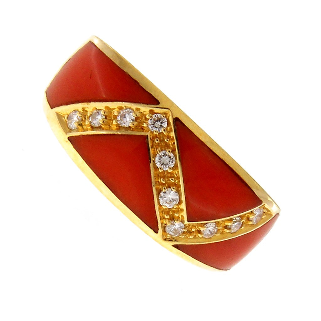 Anello Fascia Smaltata con Diamanti da 0.01 CT