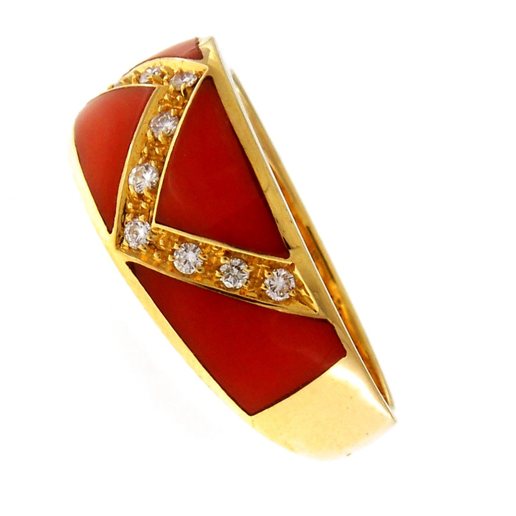 Anello Fascia Smaltata con Diamanti da 0.01 CT