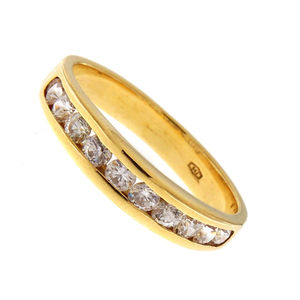 Anello Riviera con Pietre Bianche